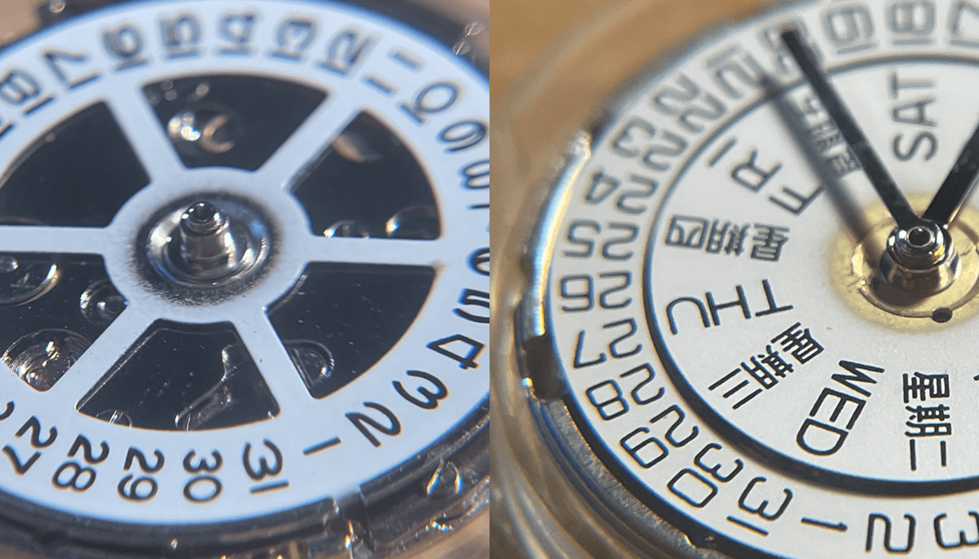 2813 vs 2836 movement and date wheel