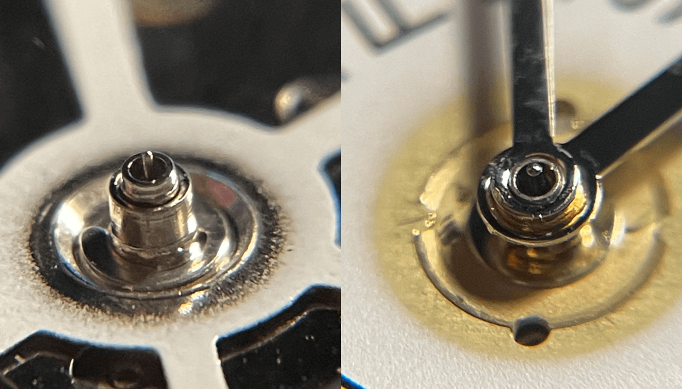 2813 vs 2836 dial with hour, minute and second hands