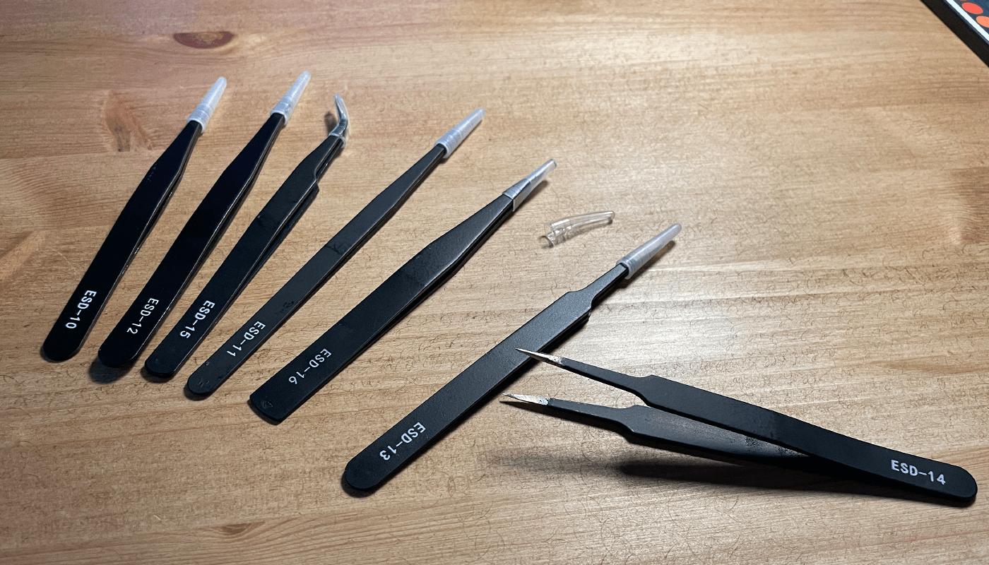 Watch building tools tweezers